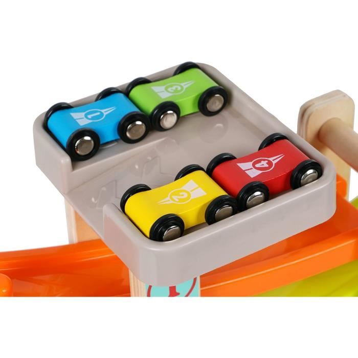 Circuit Voitures Enfant – Jouet Course Rampe Motricité 3 Ans Et Plus – 4 Petites Voitures Incluses - 1