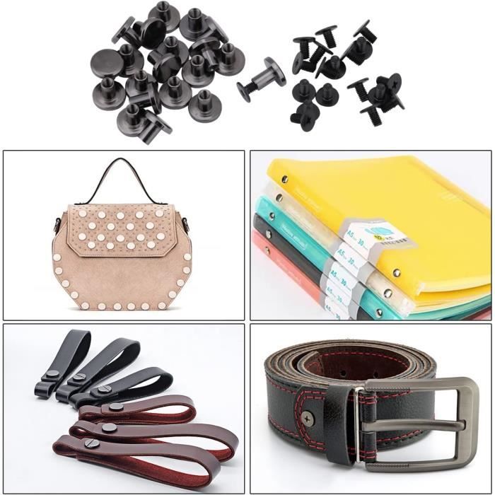 20 Set Rivets A Visser Pour Cuir Rivets Tubulaires Tete Plate Rond 5Mm Rivet Pour Ceinture Diy Bricolage Cuir Craft Sac Cei H359 Cdiscount Bricolage