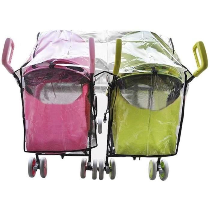 Habillage Pluie Poussette Universelle Imperméable Housse Pluie Poussette  Double Protection Pluie Vent et Neige Landeau : : Bébé et  Puériculture