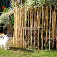 Bordure de jardin en bois de noisetier - FLORANICA - Clôture en treillis - 8-10 cm x 120 cm x 100 cm-3