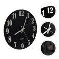 1pc Simple Horloge murale en bois durable lumineuse pour chambre à coucher bureau maison horloge - pendule horloge - reveil-3