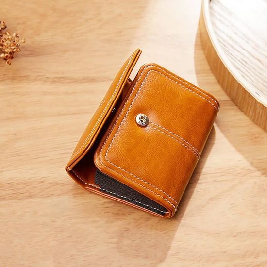 Porte-monnaie En Forme De Cœur En Cuir PU - Style Coréen Vintage, Mode Femme, Rouge 12x11cm - 10