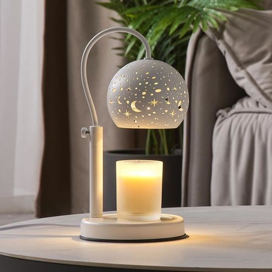 Lampe chauffe-bougie avec minuterie, chauffe-bougie électrique à intensité  variable Compatible avec diverses bougies, lampes aromatiques