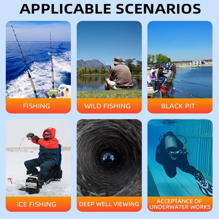 Caméra De Pêche Sous-marine Portable - Écran 4,3 Pouces, Détecteur De Poissons, Neuf
