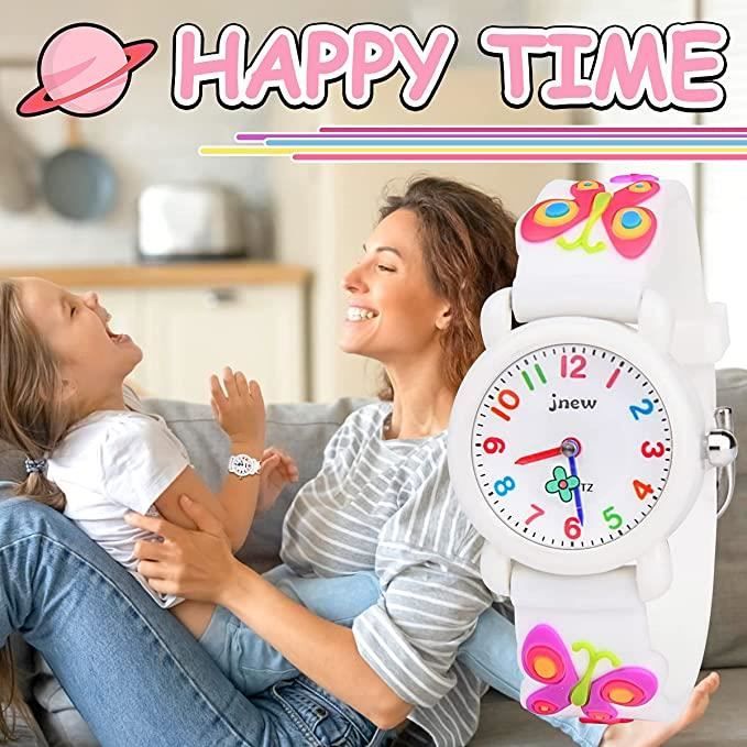 Montre Enfant Fille Garcon, Montre d'enfants de Dessin Animé 3D avec  Bracelet en Silicone, Montre Bracelet Enfant pour 3-12 Ans - Cdiscount  Puériculture & Eveil bébé