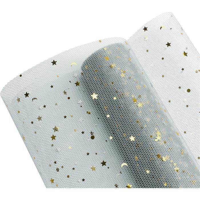 Rouleau papier cadeau - Argent pailleté - 50 cm x 100 m