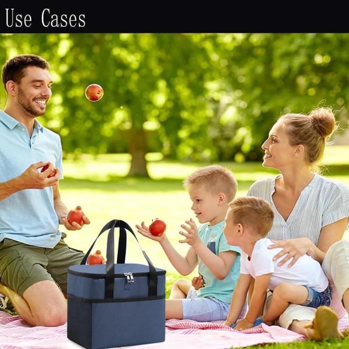 Sac Isotherme Repas 18L Femme - Glacière Souple Avec Bandoulière