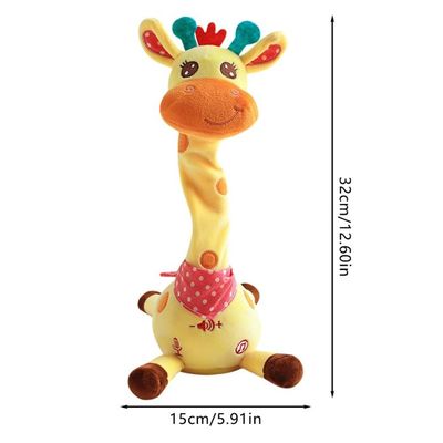 Jouet doux pour bébé 12 mois Jouet Girafe parlant et dansant Jouet Girafe en peluche avec