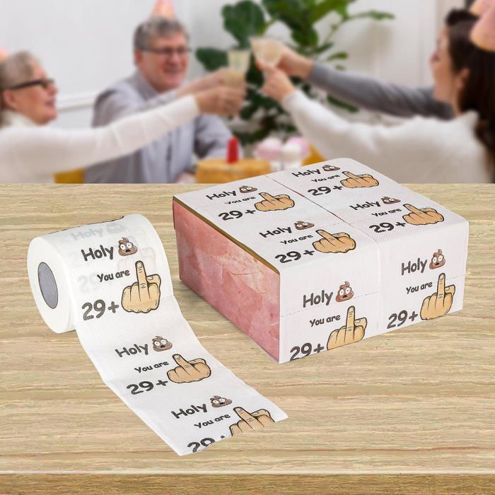 Papier Toilette Happy Birthday pour 18e anniversaire, 2 rouleaux, décoration fête et emballage