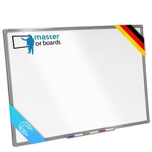 Tableau Magnétique Effaçable Navaris 60x40 Cm – Avec Feutre Et Aimants