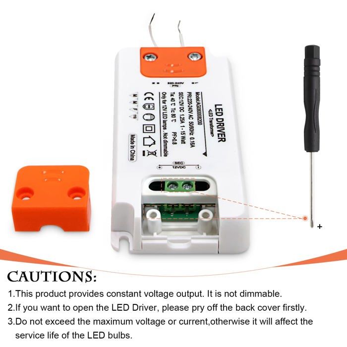 Transformateur LED 12 V 15 A universel MOKEKA Driver 220 V à