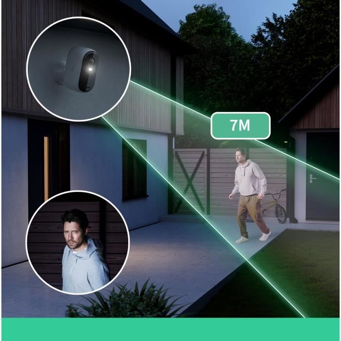 Caméra De Sécurité Arlo Essential 2 2K XL - Extérieure, Sans Fil, Autonome 24 Mois - Vision Nocturne Couleur, Sirène, Audio Bidirectionnel - WiFi, Angle 130° - IP65