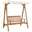 Balancelle De Jardin Grand Confort Toit Balancoire Exterieur Terrasse Balcon Avec Auvent Bois D Acacia Solide Achat Vente Balancelle Balancelle De Jardin Grand Cdiscount