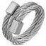 Zense Bague Multi Taille Ajustable Argente Pour Homme Zr0126