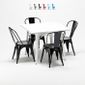 Ensemble De Table Carree En Bois Chaises En Metal Style Tolix Au Design Industriel Harlem Noir Achat Vente Table A Manger Complete Ensemble De Table Carree En Bo Cdiscount