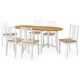 Ensemble table et chaise salle a manger en bois