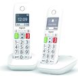 Téléphone Fixe GIGASET E290 A Duo Blanc - Répondeur numérique intégré et grand écran rétroéclairé-0