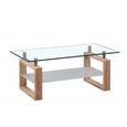 Table Basse Amora Rectangulaire Design Plateau En Verre Coloris