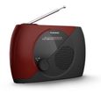 Radio FM portable - RT353 - rouge et noire-0