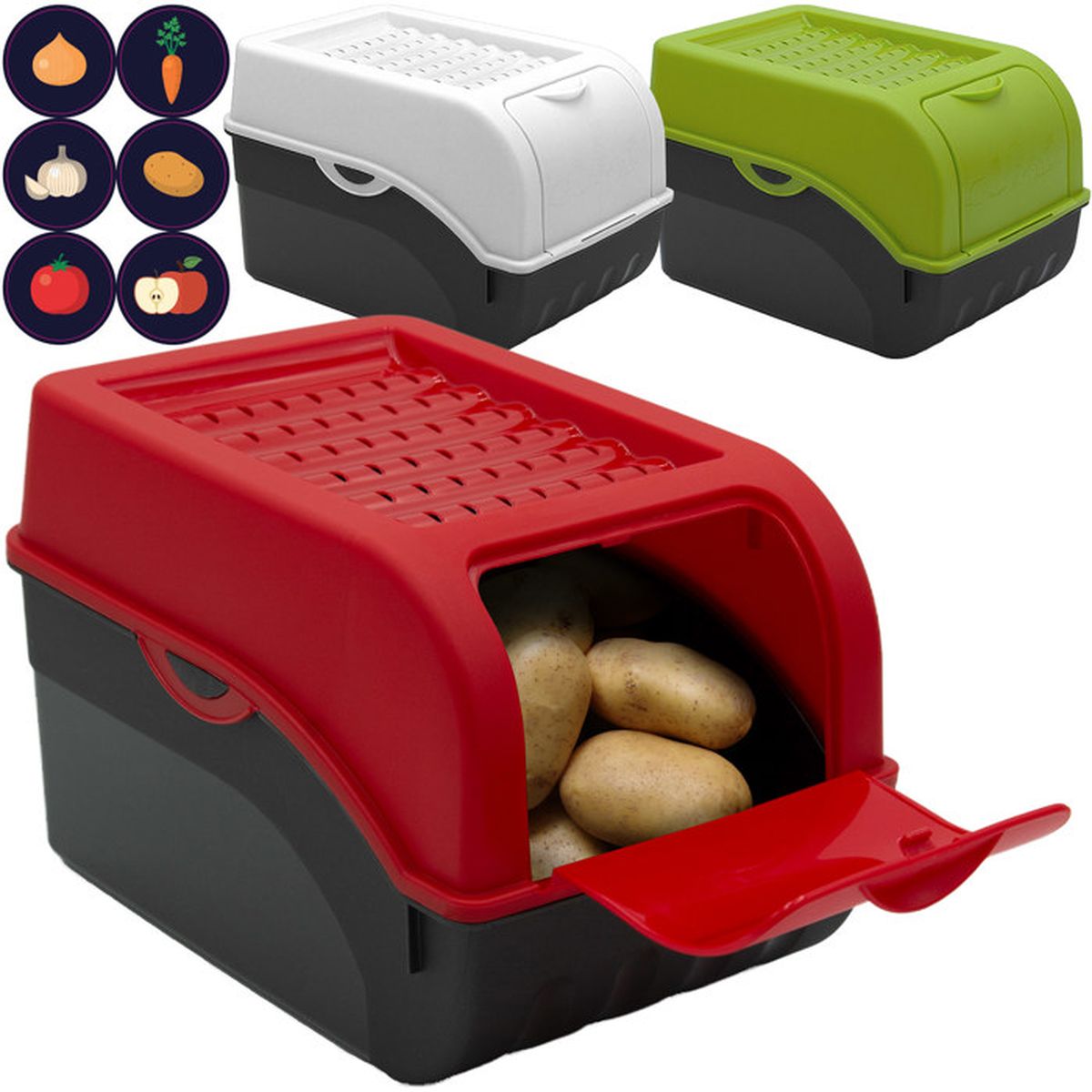 Rival 3 Boites De Conservation Alimentaire En Plastique Pour