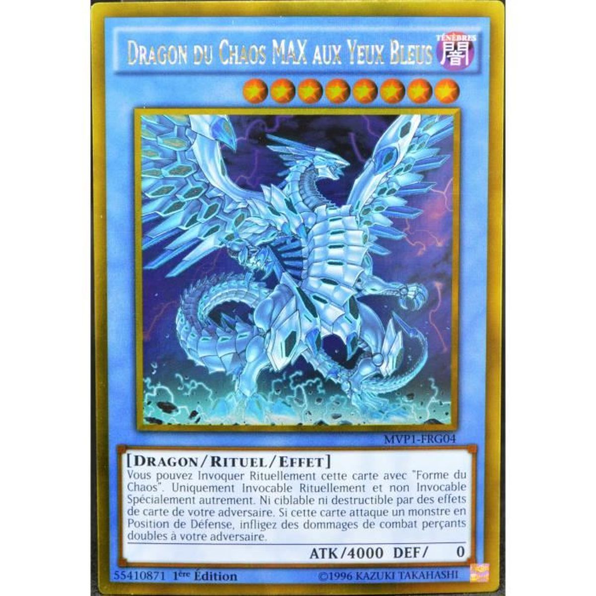 YUGIOH LOT DE 2 Dragon du Chaos Max aux yeux bleus DUPO-FR048