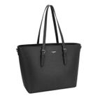 Sac à Main Cabas - David Jones - Fourre-Tout Femme Grand Format A4 - Cours Lycée Travail Sac Shopping Porté Epaule Cuir PU - Noir