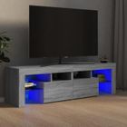 Meuble TV - GOTOTOP - Sonoma gris - 140x36,5x40 cm - Bois d'ingénierie - Lumières LED RVB