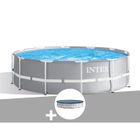 Kit piscine tubulaire Intex Prism Frame ronde 3,66 x 1,22 m + Bâche de protection