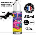 VAP'OP E-liquide Cigarette électronique - BONBON MIX FRUITS ROUGES CITRON MENTHE - 50MPGV/50VG - 0mg/ml - 50ml