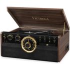 BRAND Platine Vinyle VICTROLA EMPIRE - 6 en 1 - Expresso - Radio, Cassette, CD, Bluetooth - Noir
