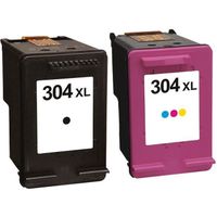 Cartouches d'encre N° 304 XL Noir et Couleur pour imprimante HP Deskjet 2620 - Non-OEM