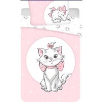 Parure de lit Marie Cat Light Pink - Disney - 100x135cm - Rose - Housse de couette bébé