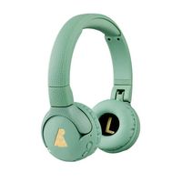 POGS Casque Audio Enfants Bluetooth - Le Gecko - Casque Solide et Pliable - Volume limité à 85 DB - Micro intégré - Vert sans Fil