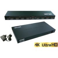 Splitter HDMI 1.4b - 8 Ports - Boitier Métal Résolution 4K (2160x3840)