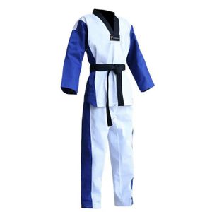 SAC DE FRAPPE Accessoires Fitness - Musculation,Uniforme de Taekwondo Noir et Rouge de Haute Qualité avec Ceinture- Bleu-XXXS 110cm