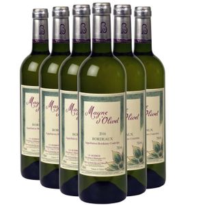 VIN BLANC Mayne d'Olivet Bordeaux Blanc 2016 - Lot de 6x75cl