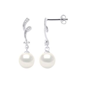 Boucle d'oreille Boucles d'oreilles FANTAISIES perle blanche TAG-SCE035-SW Argent - Be Loved