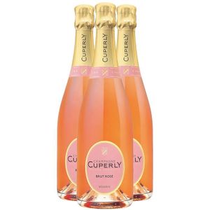 CHAMPAGNE Champagne Réserve Brut Rosé - Lot de 3x75cl - Maison Cuperly - Cépages Chardonnay, Pinot Noir, Pinot Meunier