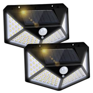 LAMPE DE JARDIN  Lampe Solaire Extérieur 100 LED - 2 Pack - Détecte