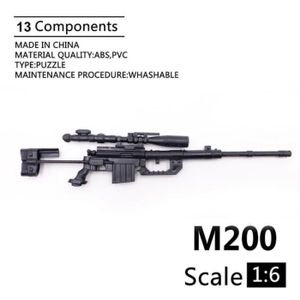 KIT MODELAGE couleur M200 Fusil Automatique En Plastique Pistolet Noir Modèle Assembler Jouet pour 12 pouces Figurines Sol
