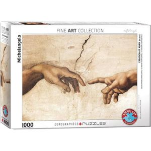 PUZZLE Puzzle Création D'Adam Par Michelangelo (1000 Pièc