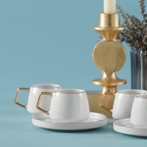 Service à thé - café,Ensemble tasse à café en céramique japonaise avec  soucoupe,Simple,fait à la main,Change de fou- C[A84002668] - Cdiscount  Maison