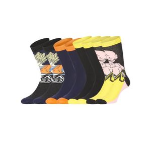 Lot de 6 Paires de Chaussettes Coton Garçon Dragon Ball Z San Goku Vegeta