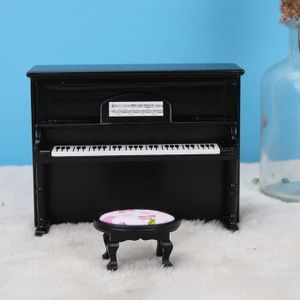 MAISON POUPÉE Pwshymi-Mini piano droit 1:12 Accessoires de maison de poupée Mini jouet de modèle de piano droit avec meubles jouets poupee