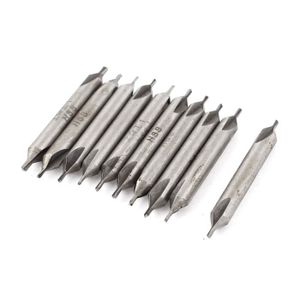 2.2 mm dia 52 mm longueur HSS Round Shank Twist Drill Bit Ton Argent 10pcs
