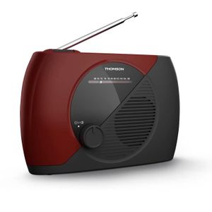 RADIO CD CASSETTE Radio FM portable - RT353 - rouge et noire