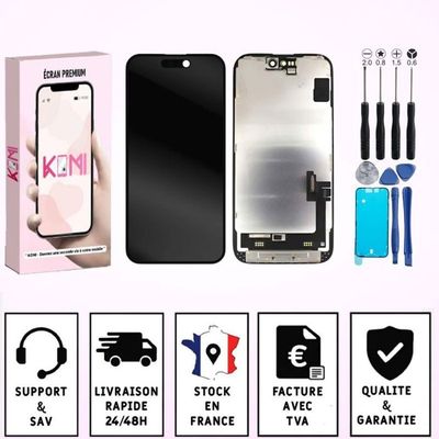 Écran De Remplacement INCELL Complet Pour IPhone 15 – Avec Joint, Verre Trempé Et Outils, Neuf Sous Blister