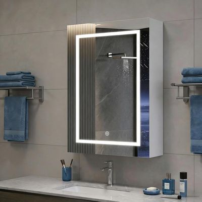Acezanble 50 x 60 cm miroir salle de bain avec anti-buée, miroir LED horizantal ou vertical, interrupteur tactile, puissance 18w Acezanble 50 x 60 cm miroir salle de bain avec anti-buée, miroir LED horizantal ou vertical, interrupteur tactile, puissance 18w