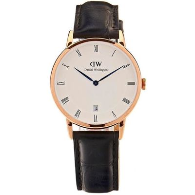 DANIEL WELLINGTON FEMME 34MM BRACELET CUIR NOIR QUARTZ MONTRE DW00100118 Cdiscount Bijouterie