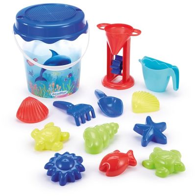 Ecoiffier Moulin à Sable Et Eau – 4 Pièces (Pelle, Râteau, 2 Moules) – Dès 18 Mois – Fabriqué En France